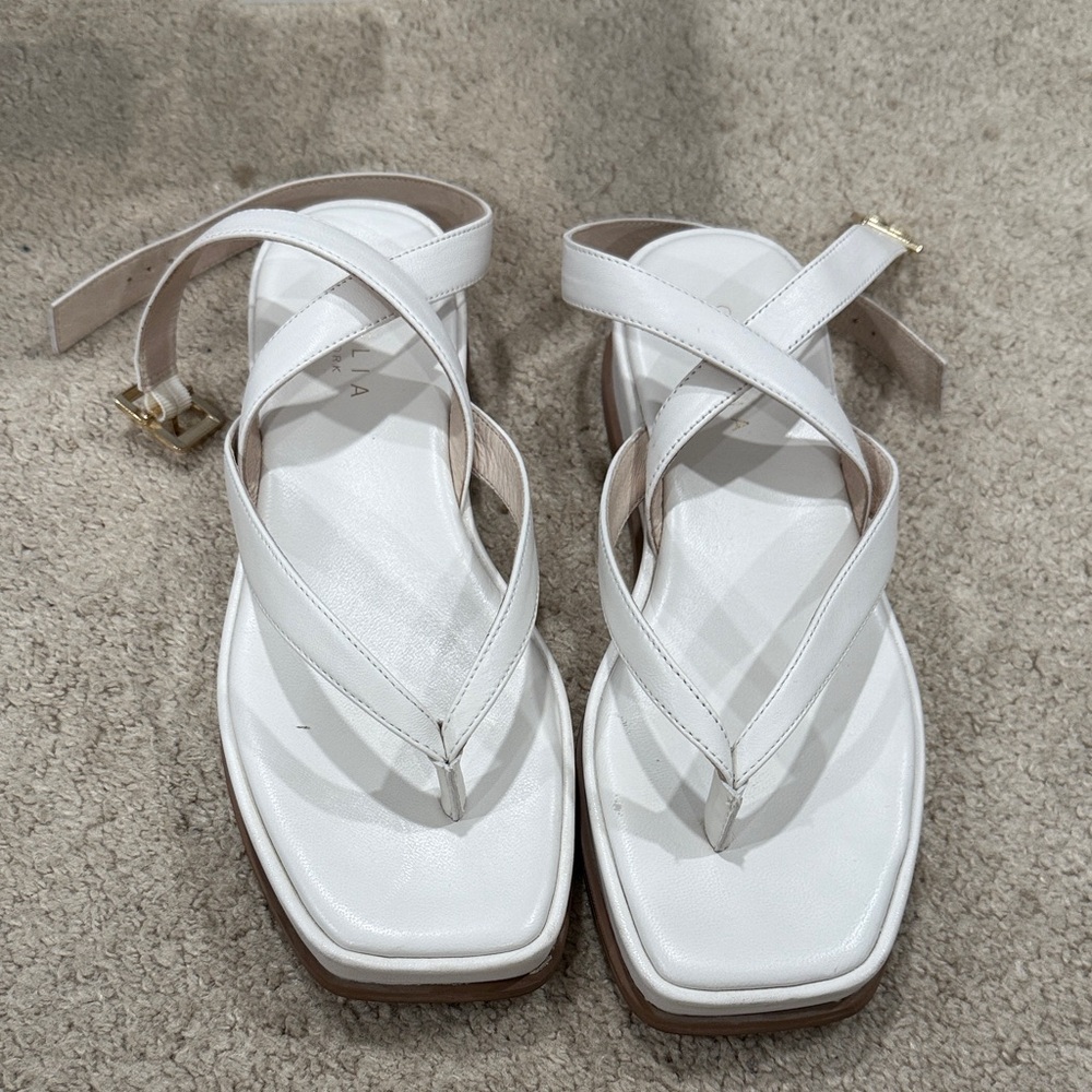 Cecilia New York Kara Anthropologie Comfortable Ivory Sandals, Size 6 Worn Once